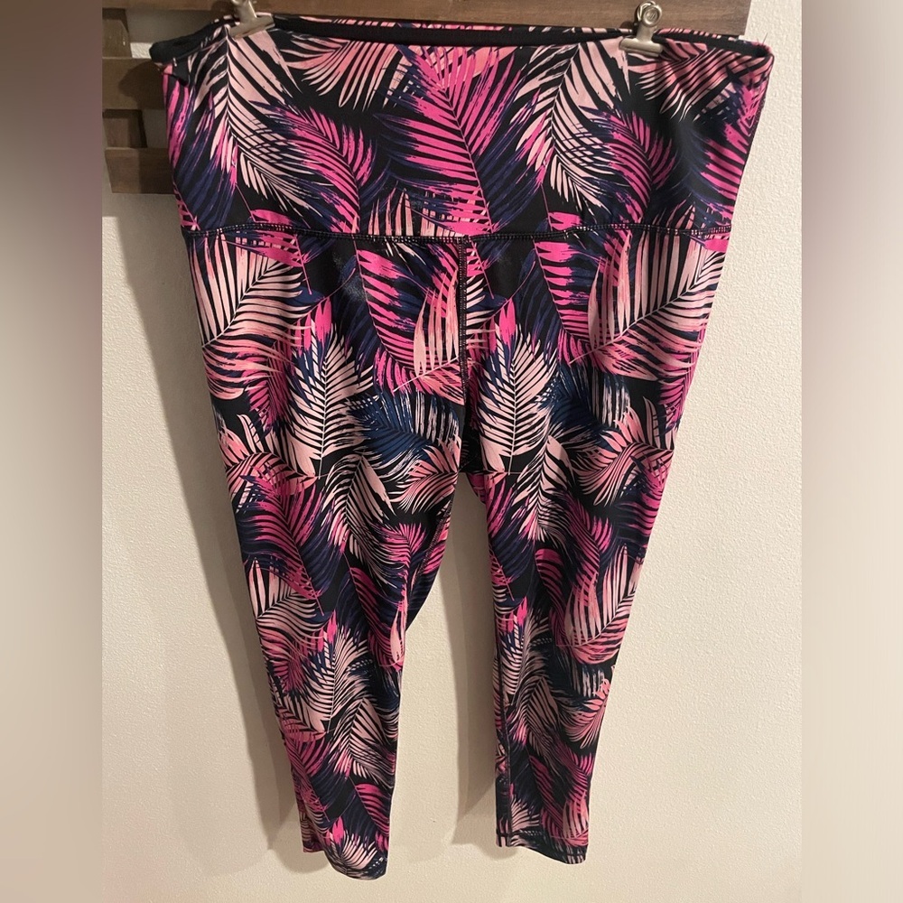 Old Navy purple palm trees leggings size XL